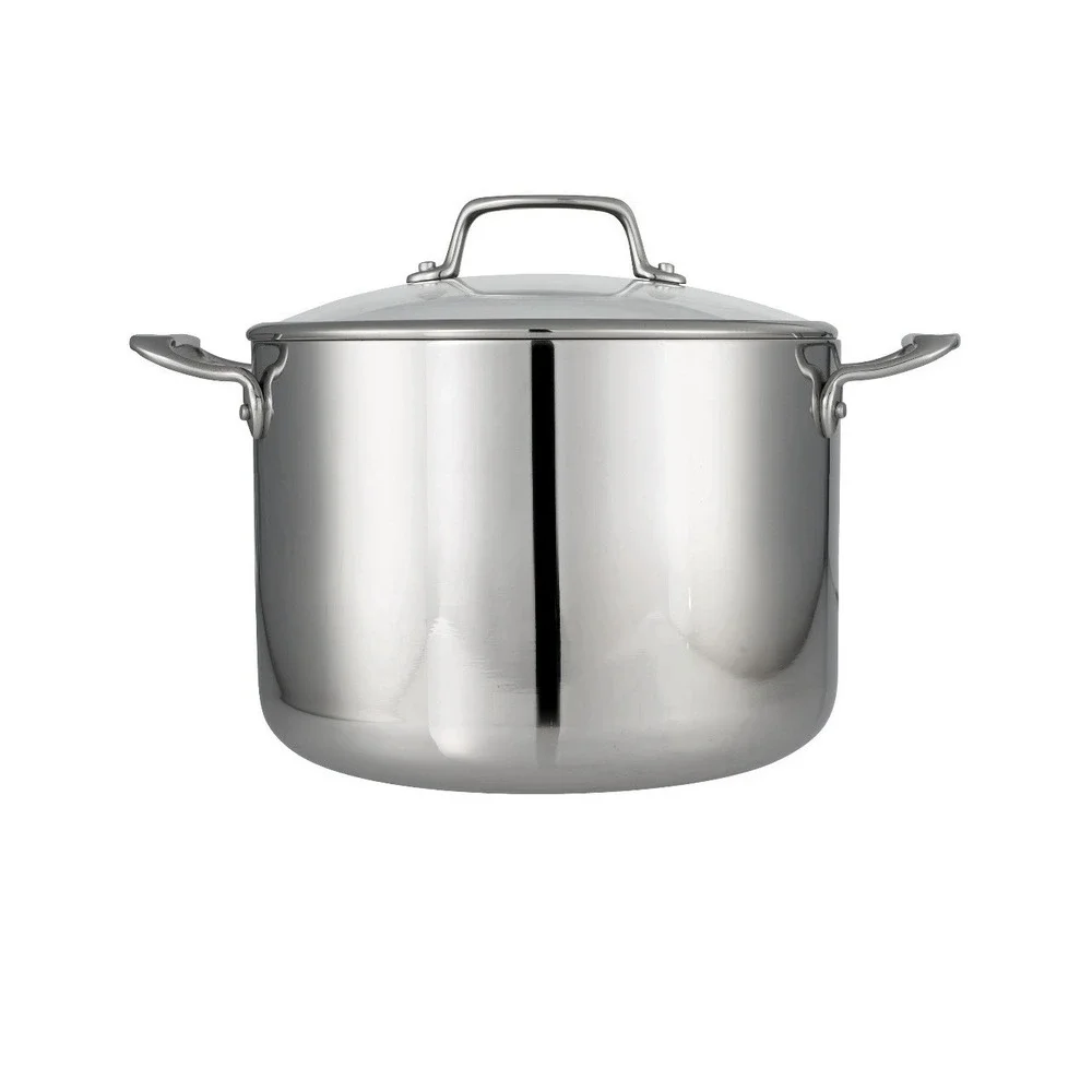Tramontina Tri-Ply Clad 8 Qt Covered Stainless Steel StockPot